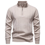 heren halfzip trui met staandboordje