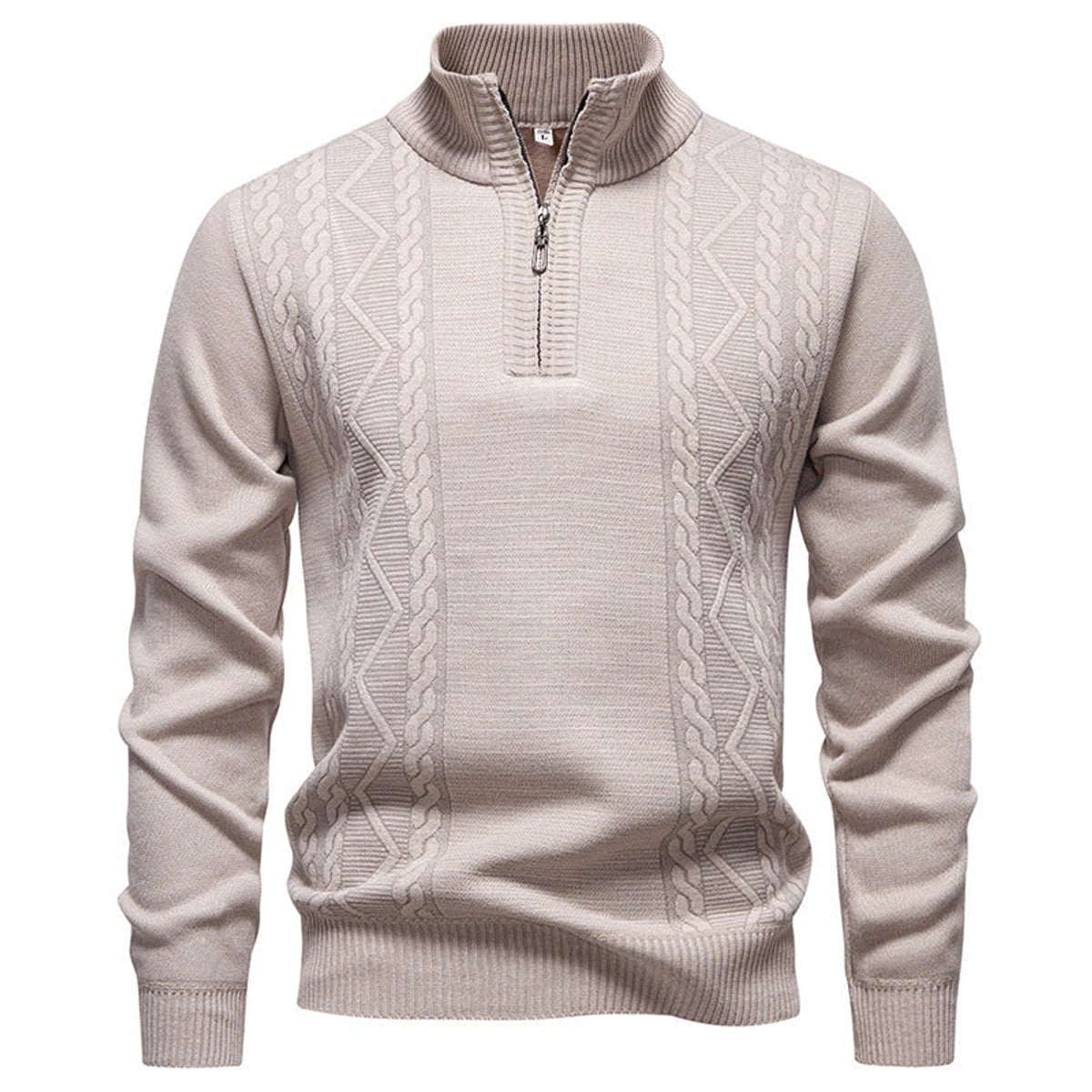 heren halfzip trui met staandboordje