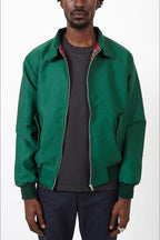 heren harrington jack met ritssluiting in groen