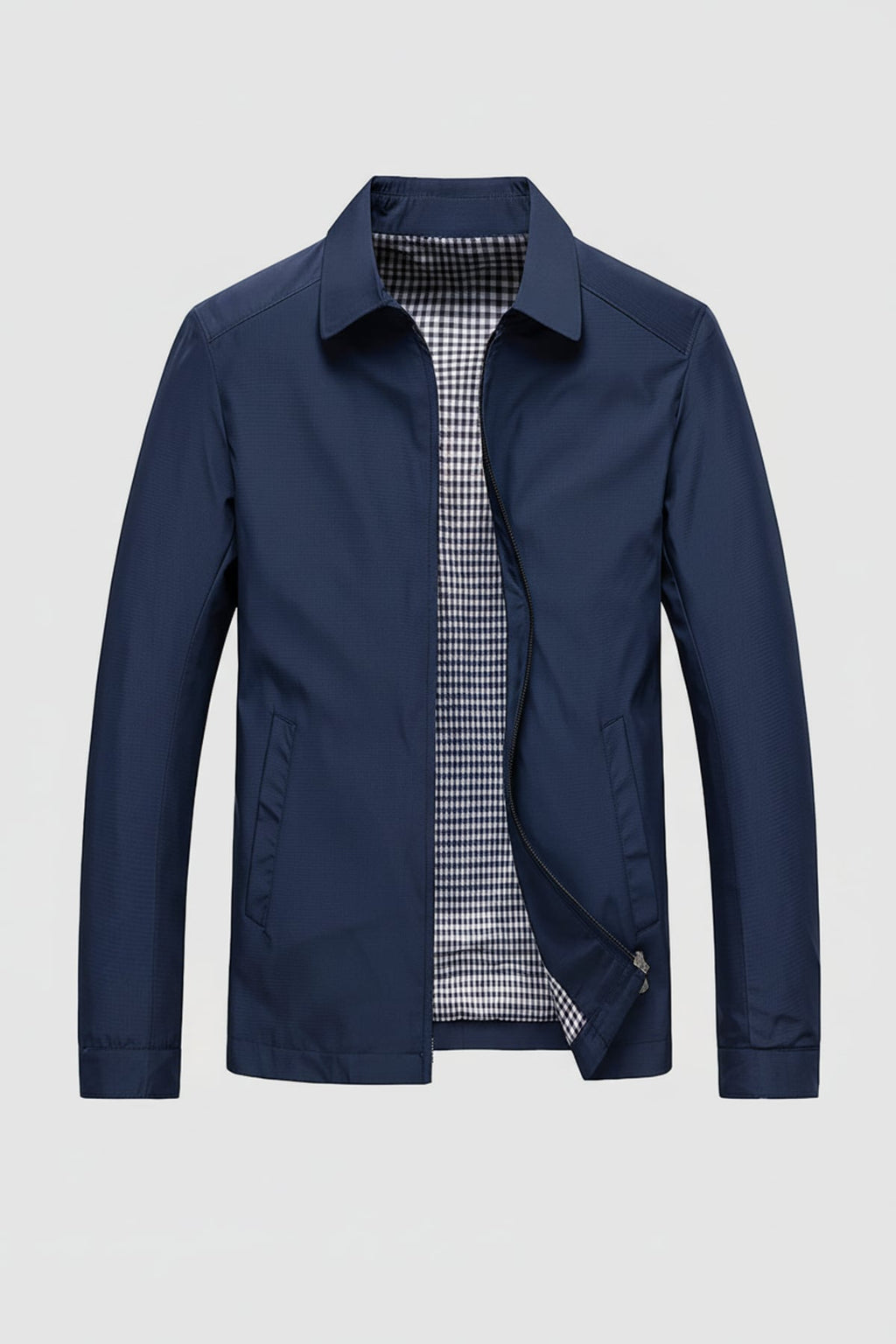 heren harrington jacket met kraag in marine