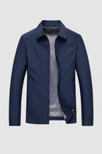 heren harrington jacket met kraag in marine