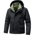 heren hoodie jas met rits en zakken zwart