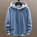 heren hoodie met capuchon in blauw