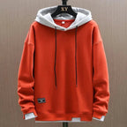 heren hoodie met capuchon in oranje
