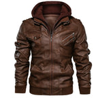 heren jas met afneembare capuchon in rood