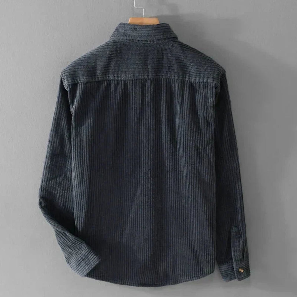 heren jas met knoopsluiting in donkerblauw