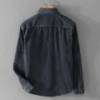 heren jas met knoopsluiting in donkerblauw