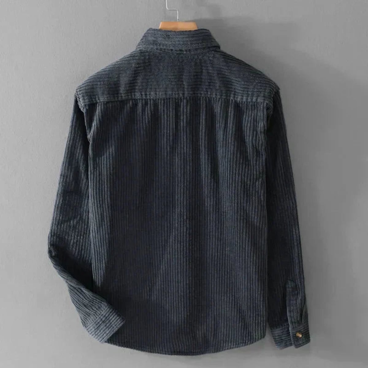 heren jas met knoopsluiting in donkerblauw