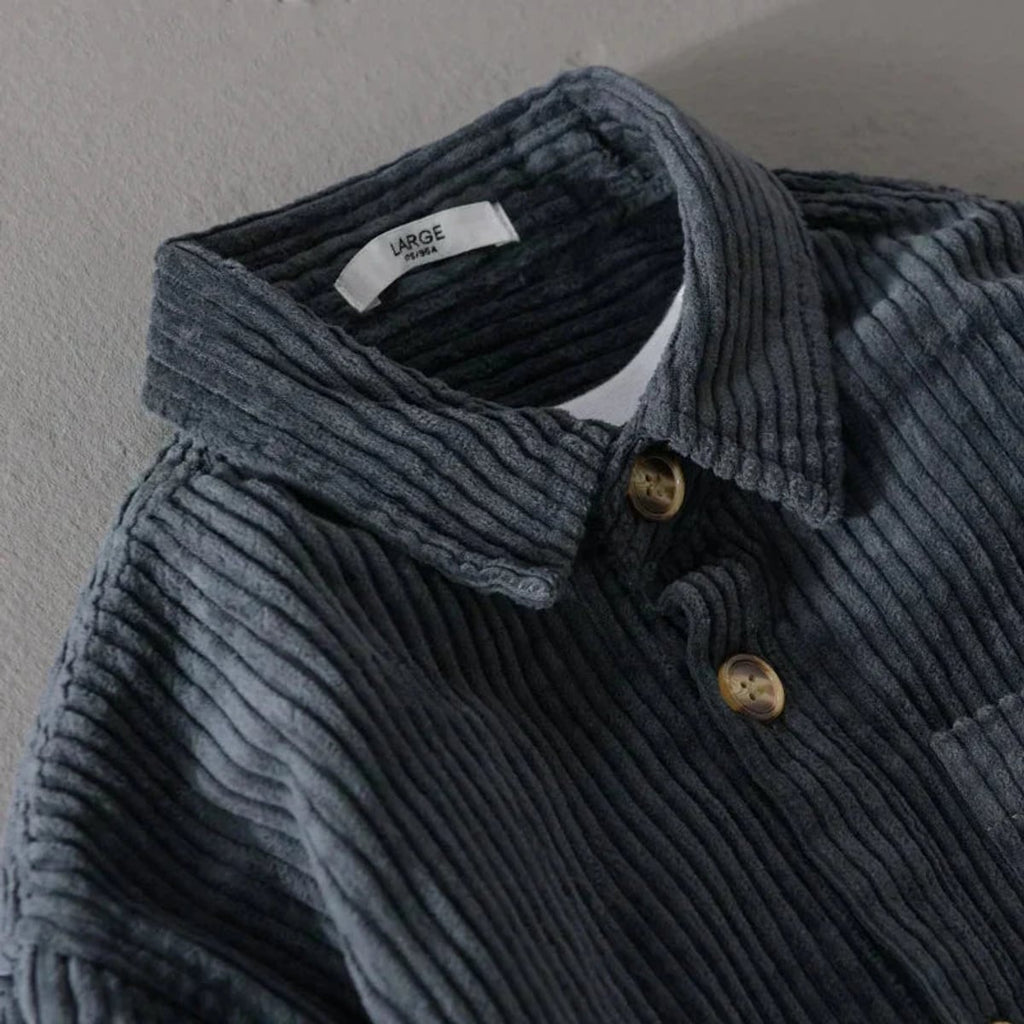heren jas met knoopsluiting in donkerblauw