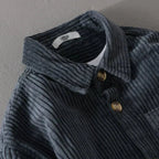 heren jas met knoopsluiting in donkerblauw