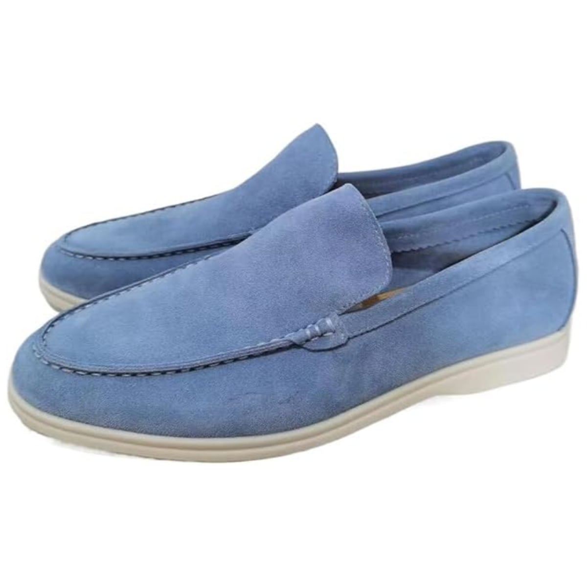 heren klassieke instapper loafer in lichtblauw