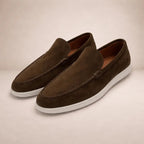 heren klassieke instapper loafer in bruin
