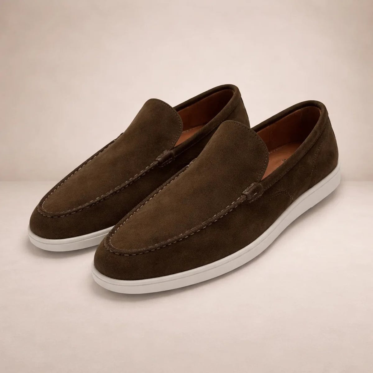 heren klassieke instapper loafer in bruin