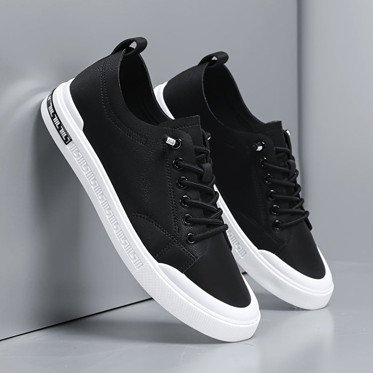 heren lage sneaker met vetersluiting