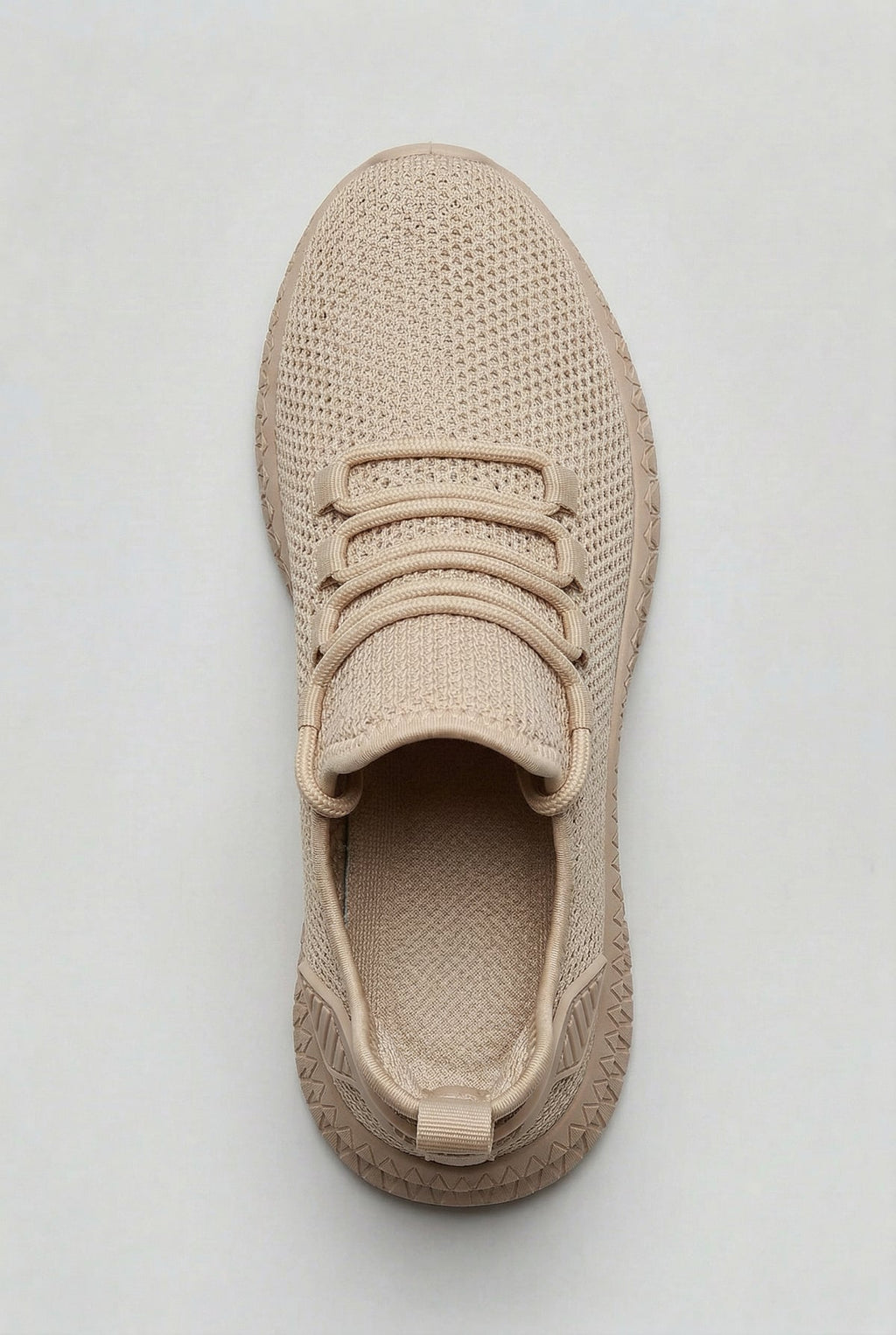 heren lage sneakers met veterschoenen in zand