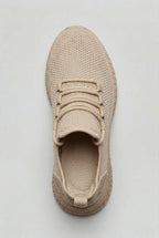 heren lage sneakers met veterschoenen in zand