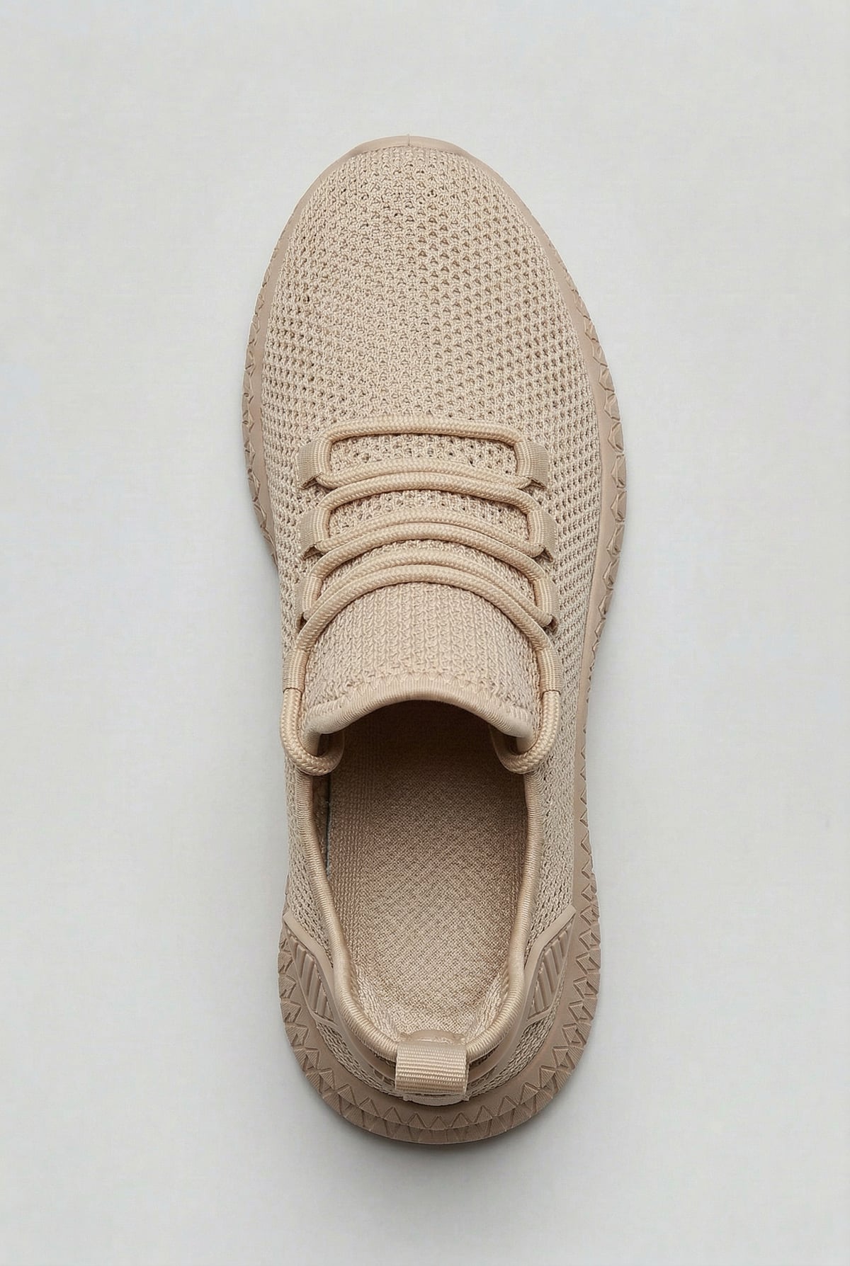 heren lage sneakers met veterschoenen in zand