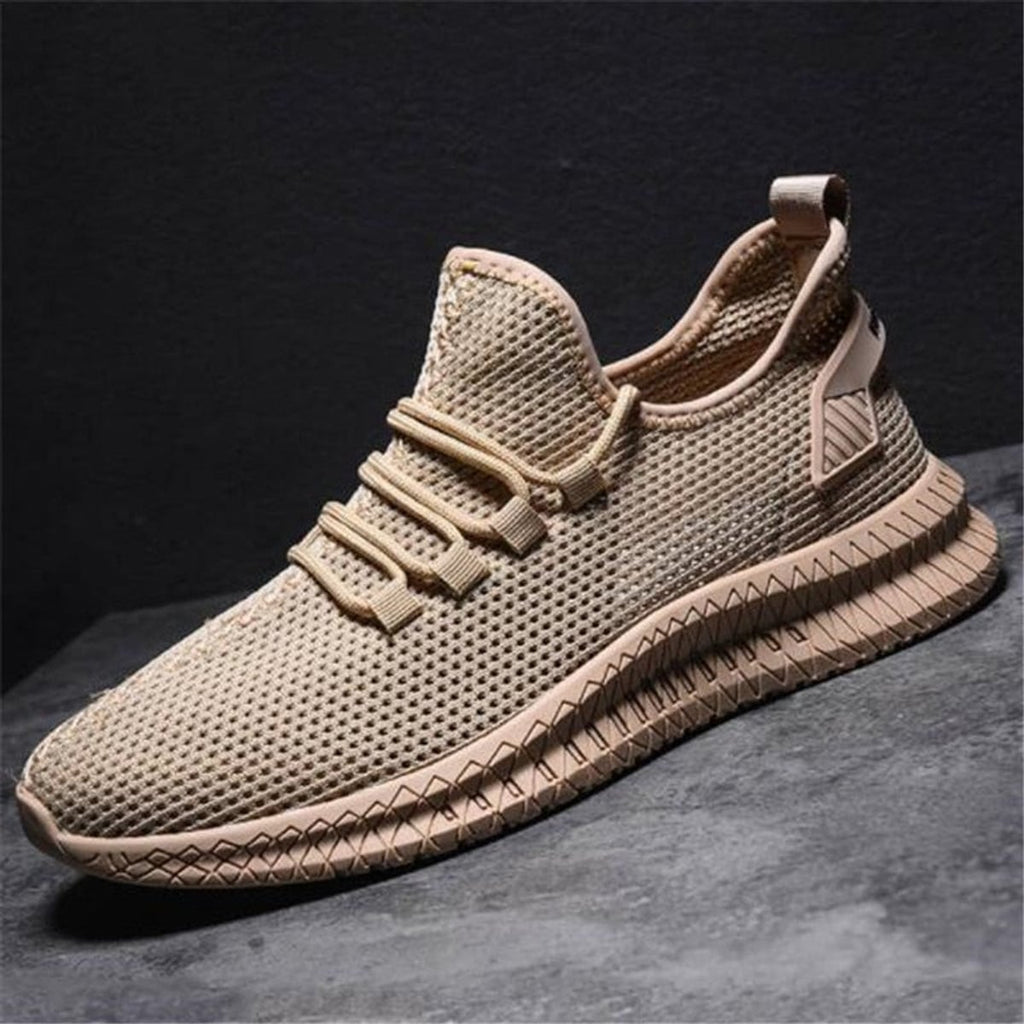 heren lichtgewicht sneakers met vetersluiting kaki