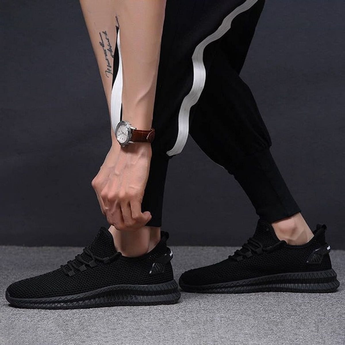 heren lichtgewicht sneakers met vetersluiting