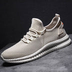 heren lichtgewicht sneakers met vetersluiting grijs