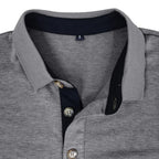heren longsleeve polo met polokraag