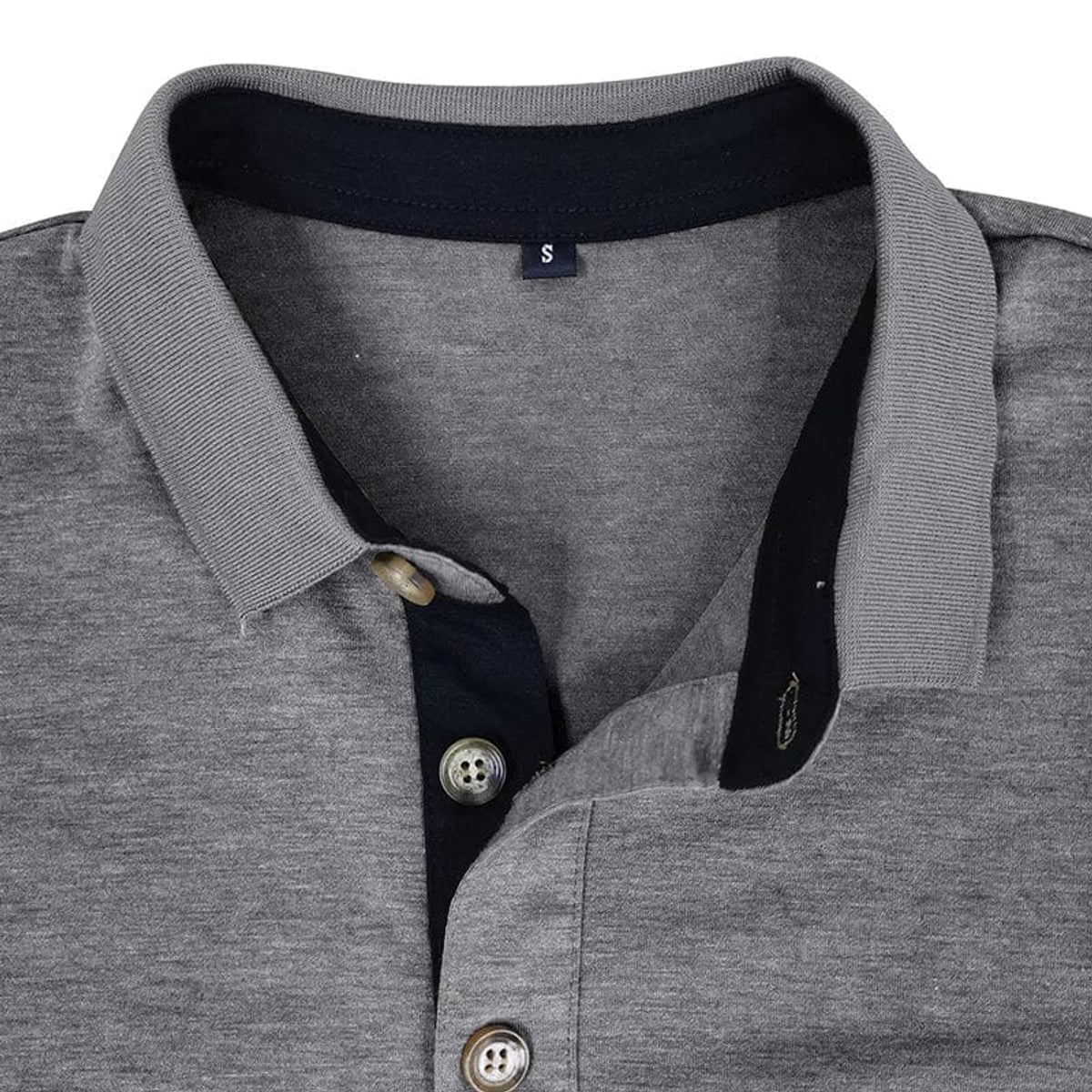 heren longsleeve polo met polokraag
