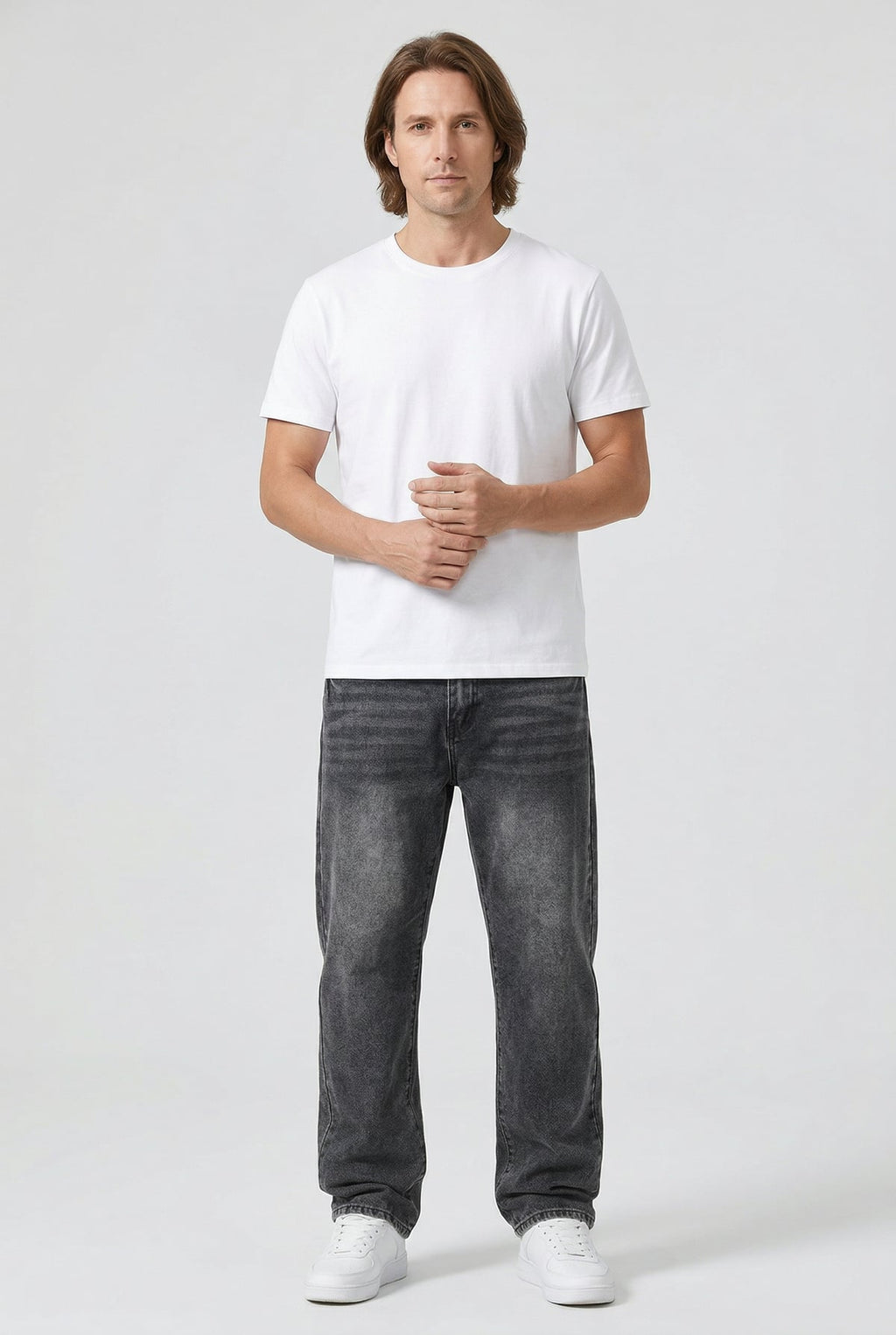heren loose fit straight leg broek