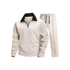 heren loungeset met halfzip kraag