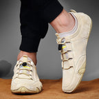 heren mocassin met elastisch instap beige