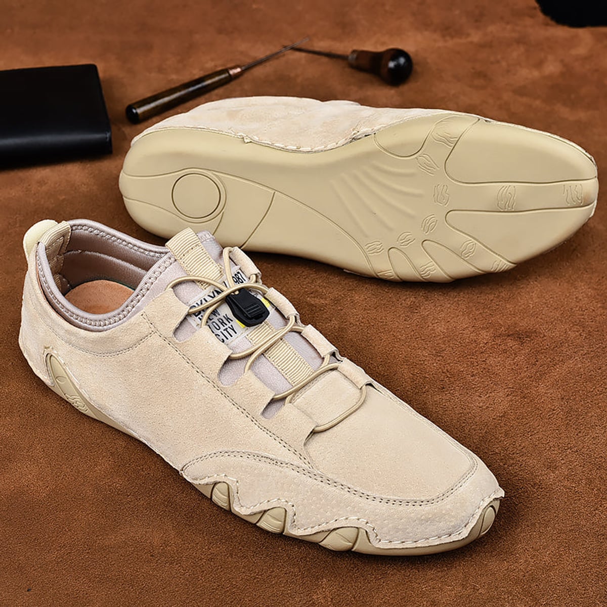 heren mocassin met elastisch instap