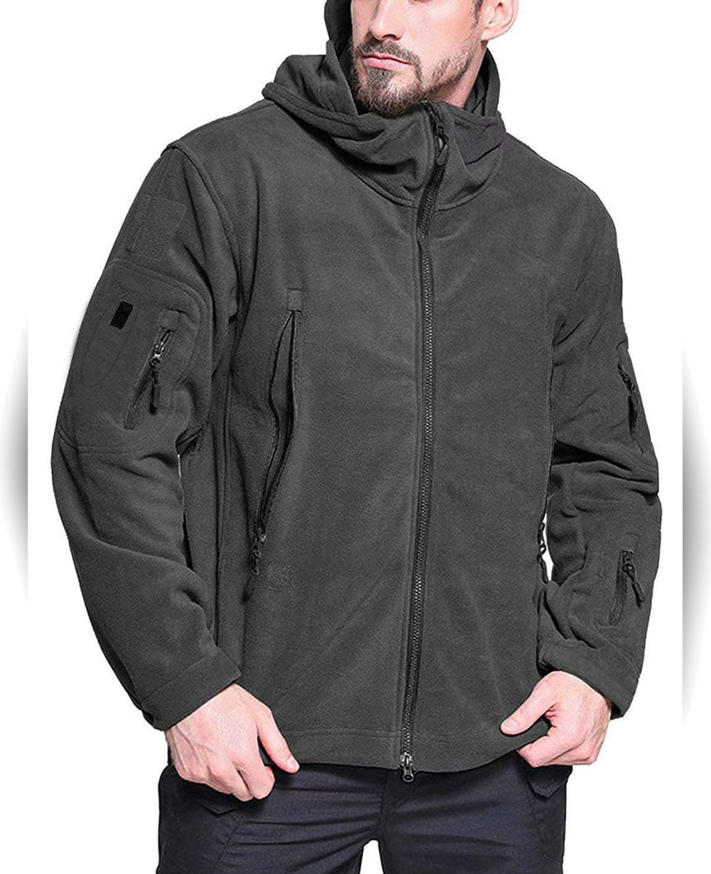 heren outdoor fleecejack met rits