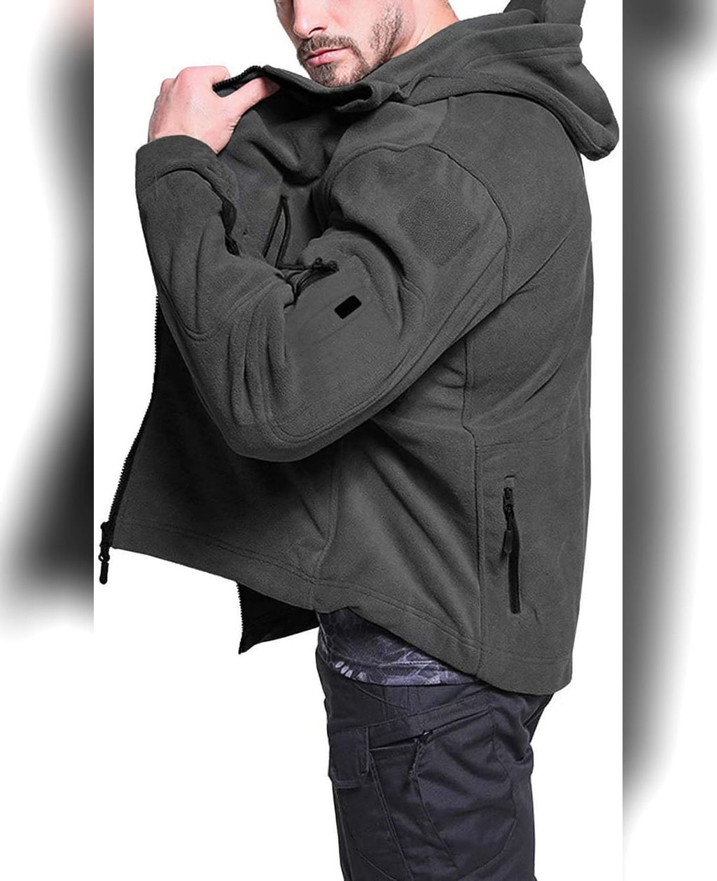 heren outdoor fleecejack met rits