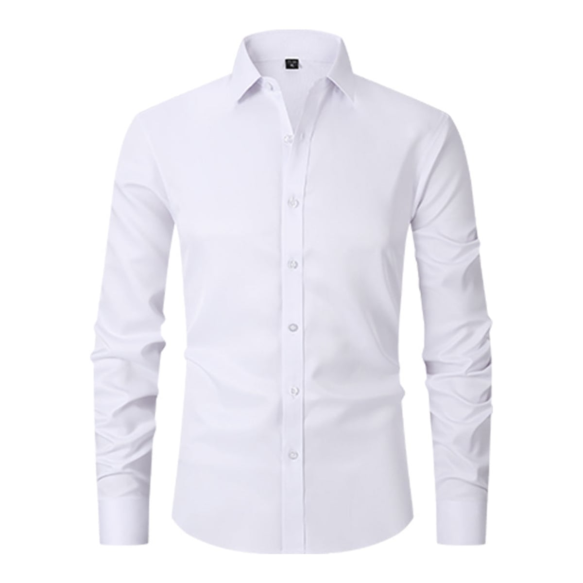 heren overhemd slim fit met lange mouw in wit