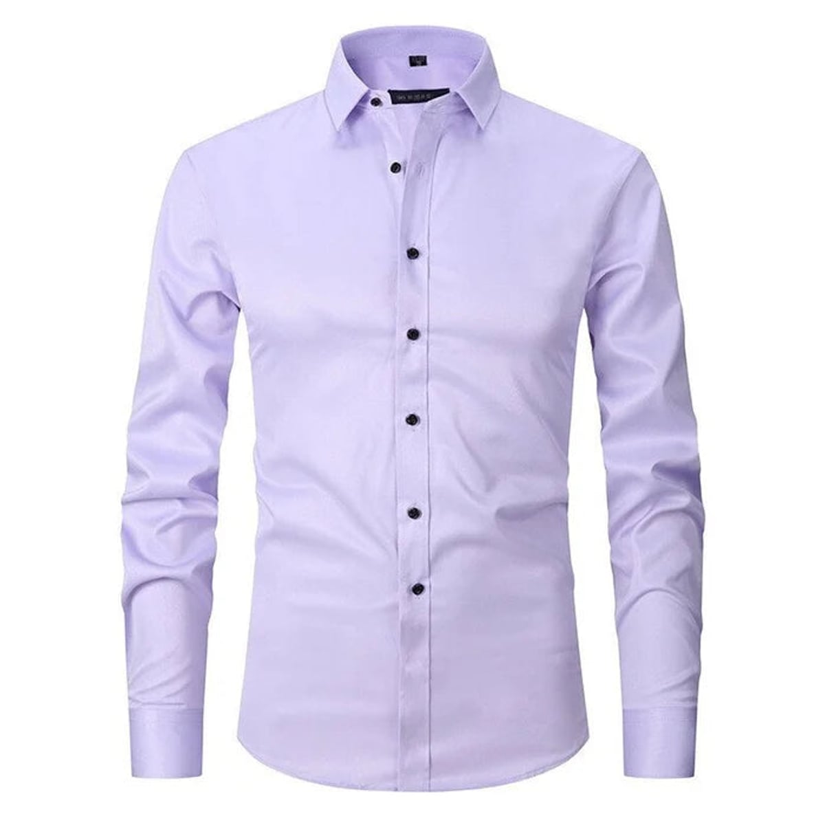 heren overhemd slim fit met lange mouw in lichtpaars