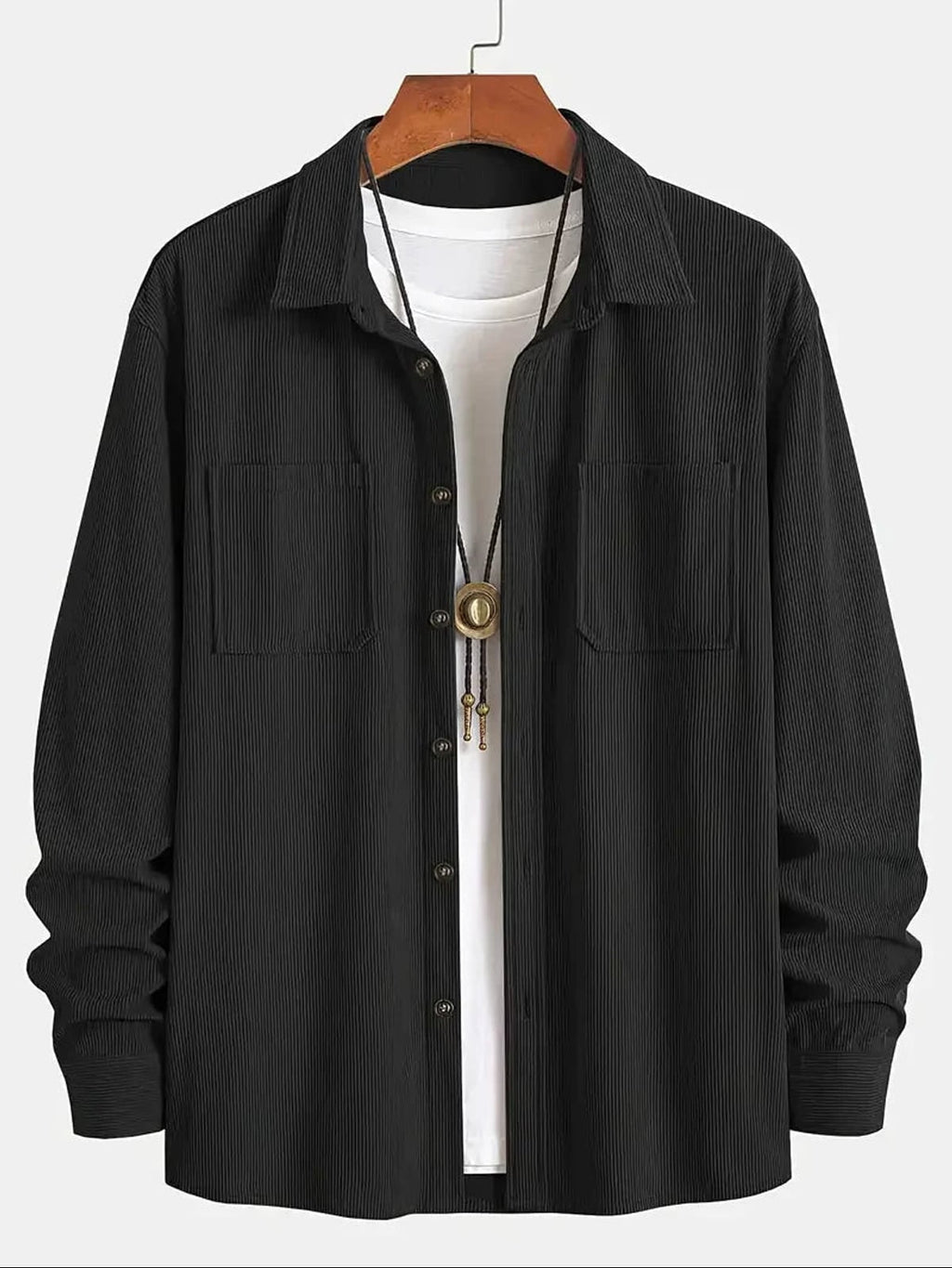 heren overshirt met borstzakken