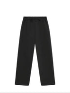 heren oversized hoodie set met wide leg joggingbroek in zwart