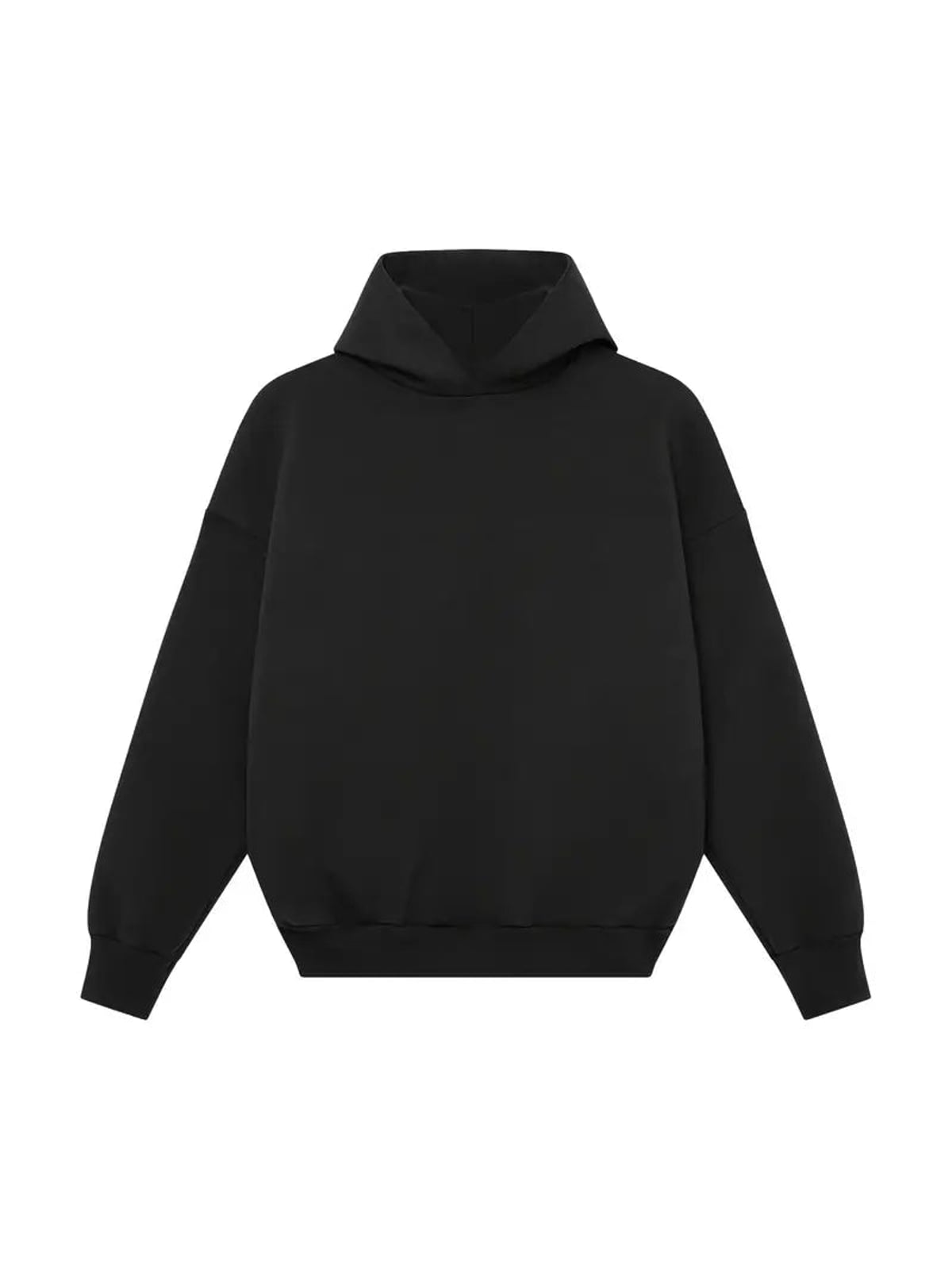 heren oversized hoodie set met wide leg joggingbroek in zwart