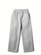 heren oversized hoodie set met wide leg joggingbroek in lichtgrijs
