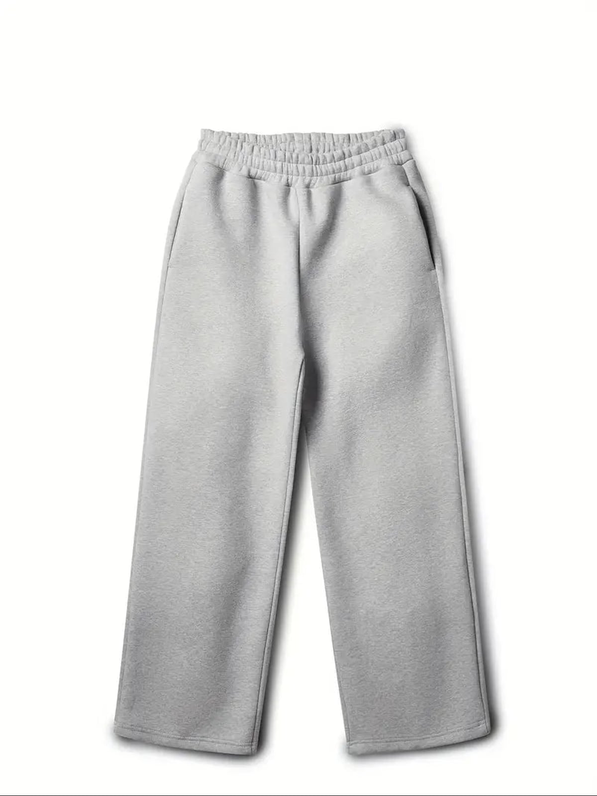 heren oversized hoodie set met wide leg joggingbroek in lichtgrijs