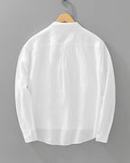 heren oversized popover overhemd met halve knoopsluiting