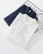 heren oversized popover overhemd met halve knoopsluiting