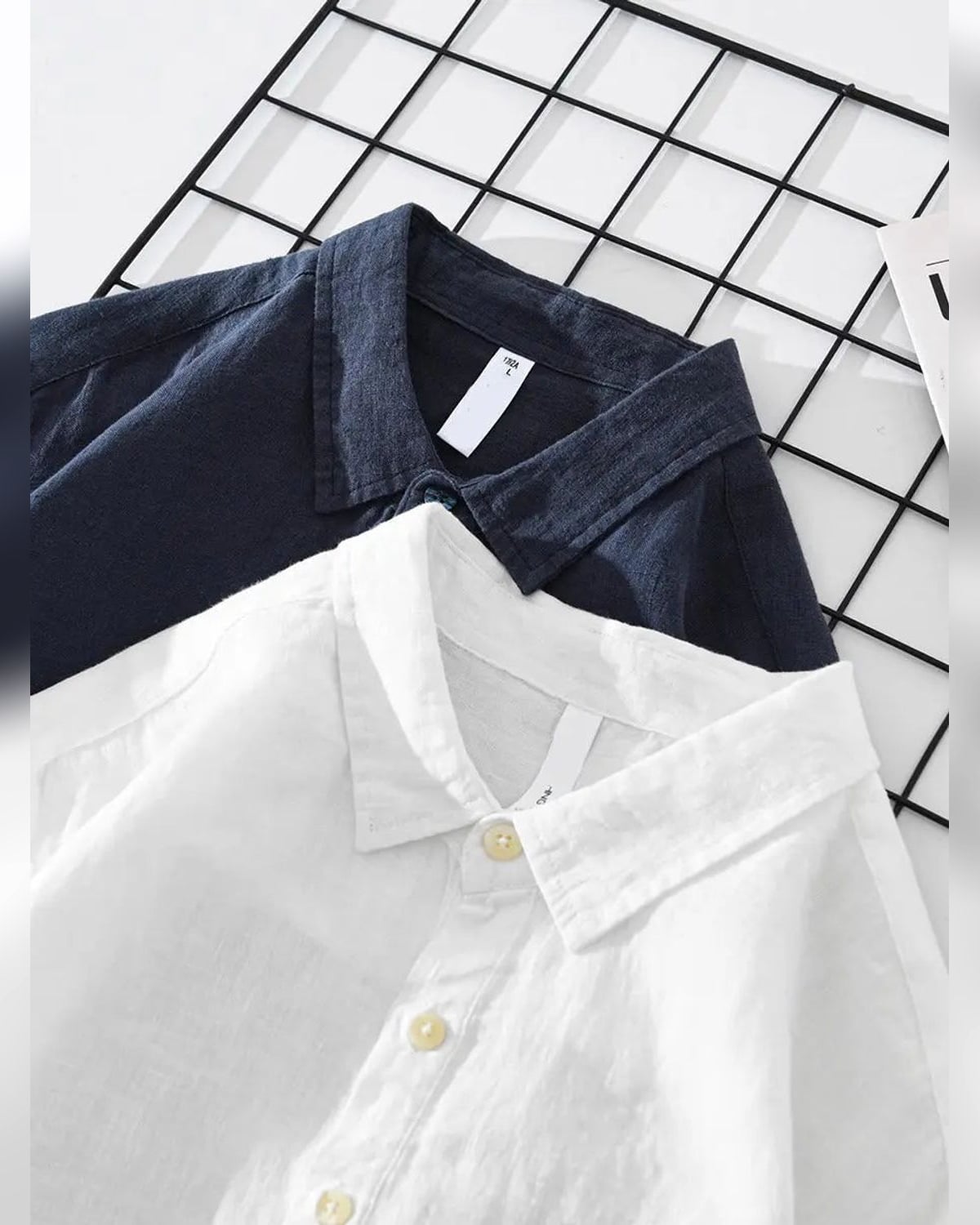 heren oversized popover overhemd met halve knoopsluiting