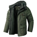 heren parka jas met capuchon in groen
