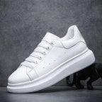 heren platform sneaker met dikke zool in wit