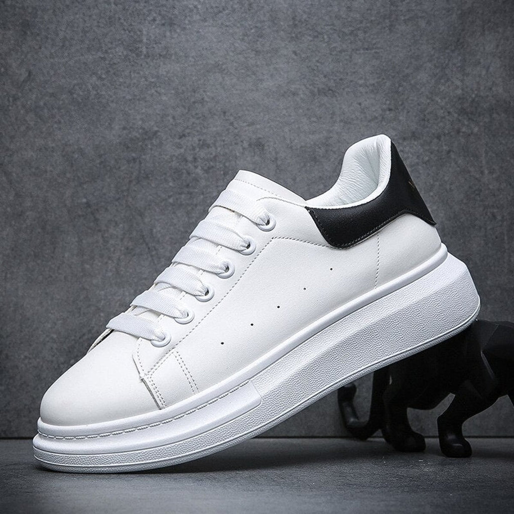 heren platform sneaker met dikke zool in zwart