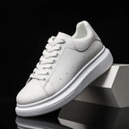 heren platform sneaker met dikke zool in wit