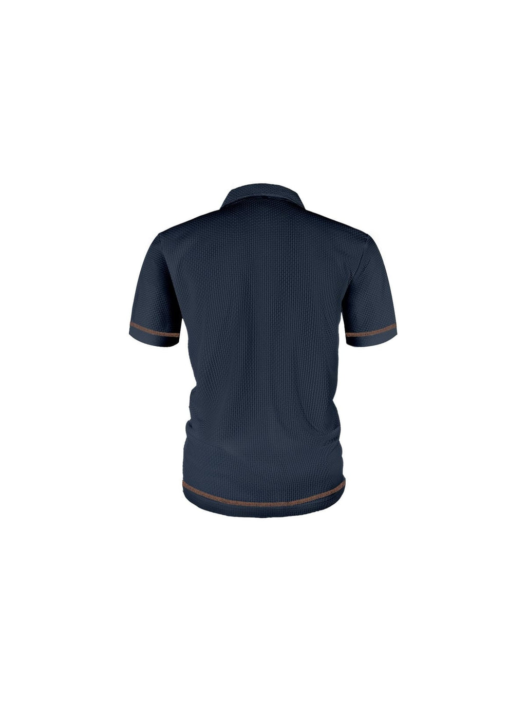 heren polo korte mouw met structuurpatroon in donkerblauw