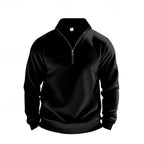heren quarter-zip sweater met zachte fleece voering