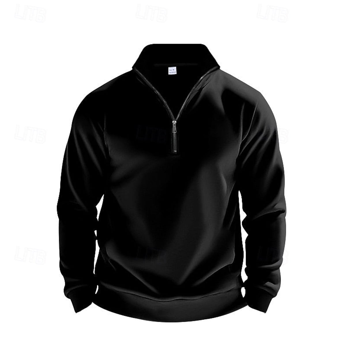 heren quarter-zip sweater met zachte fleece voering
