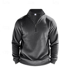 heren quarter-zip sweater met zachte fleece voering
